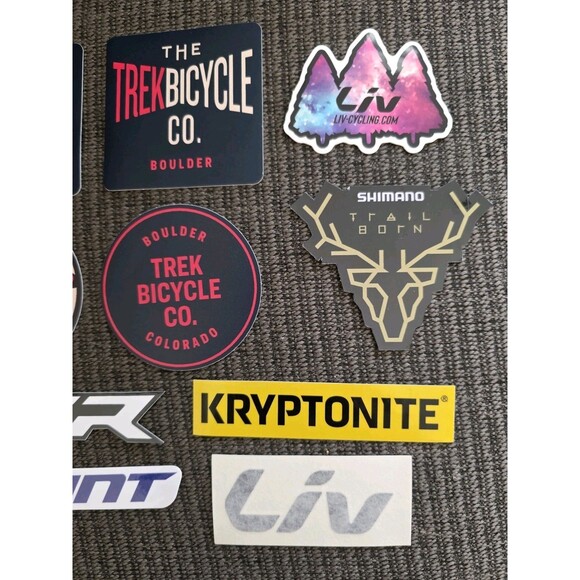 10x Biking Cycling Outdoor Stickers Mixed Lot Liv Shimano XTR Trek Boulder Giant - Picture 2 of 5